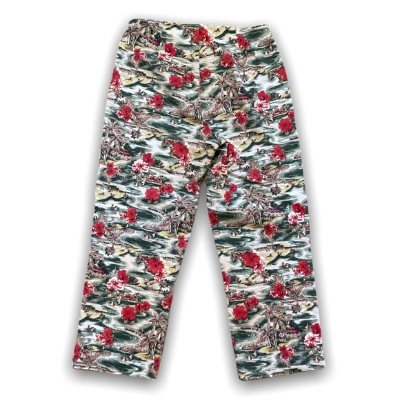 Vintage Hawaiian Print Cropped Pants - Picture 4 of 6